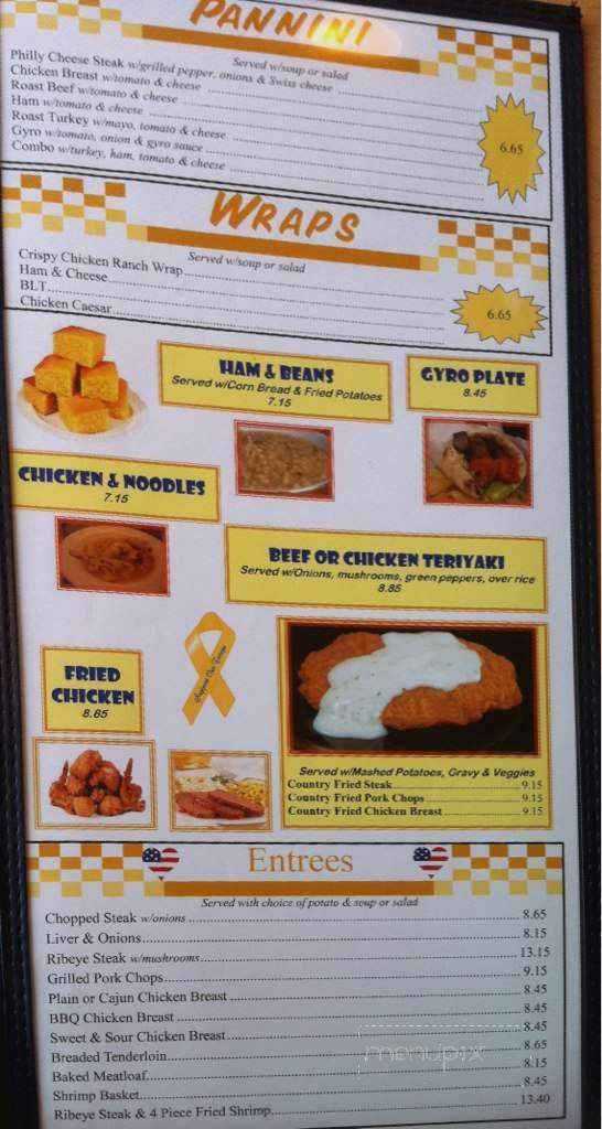 Blueberry Hill Restaurant - Greensburg, IN menu_pic