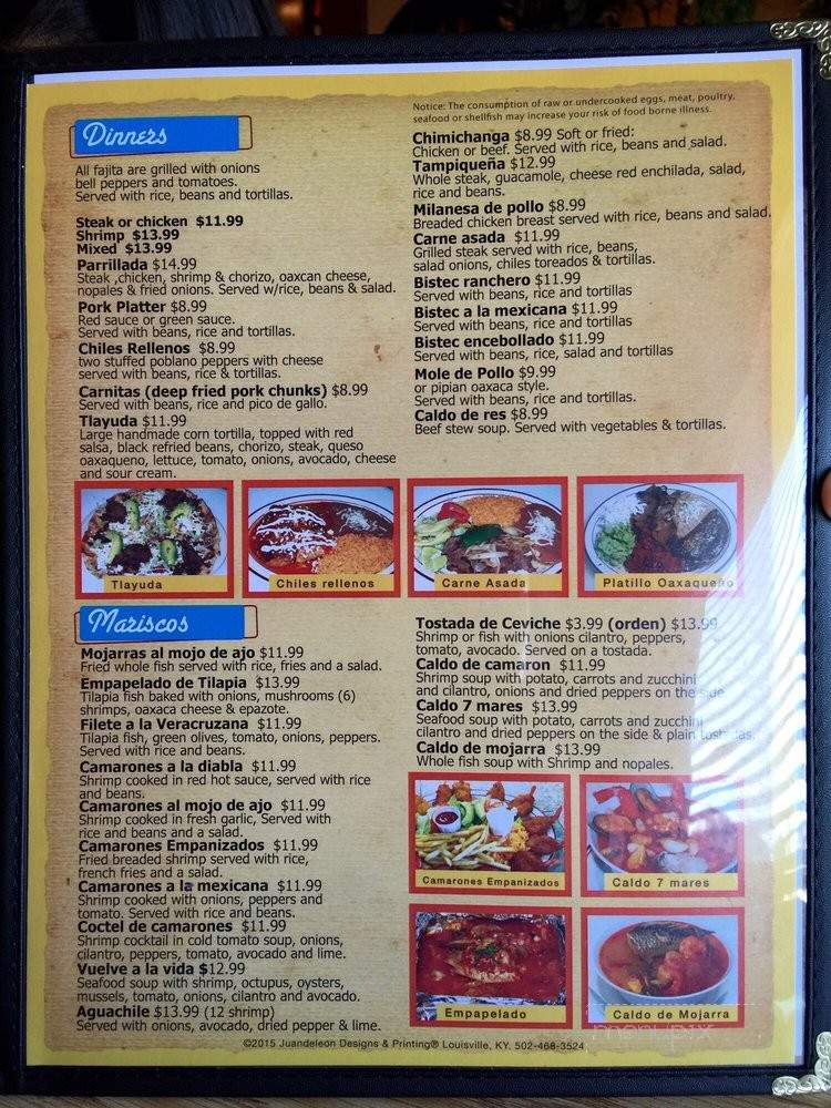 La Lupita Mexican Restaurant - Clarksville, IN menu_pic