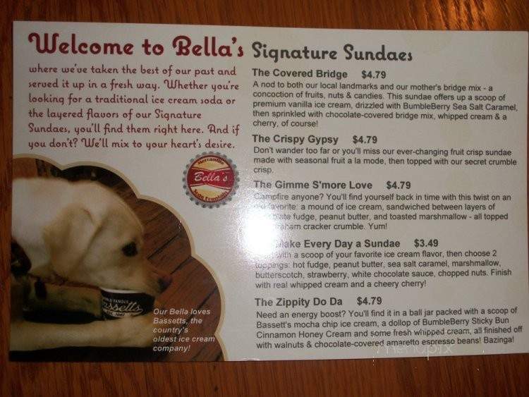 Bella's - Somerset, PA menu_pic