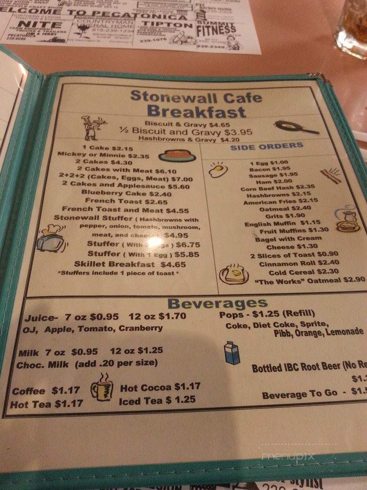 Stonewall Cafe - Pecatonica, IL menu_pic