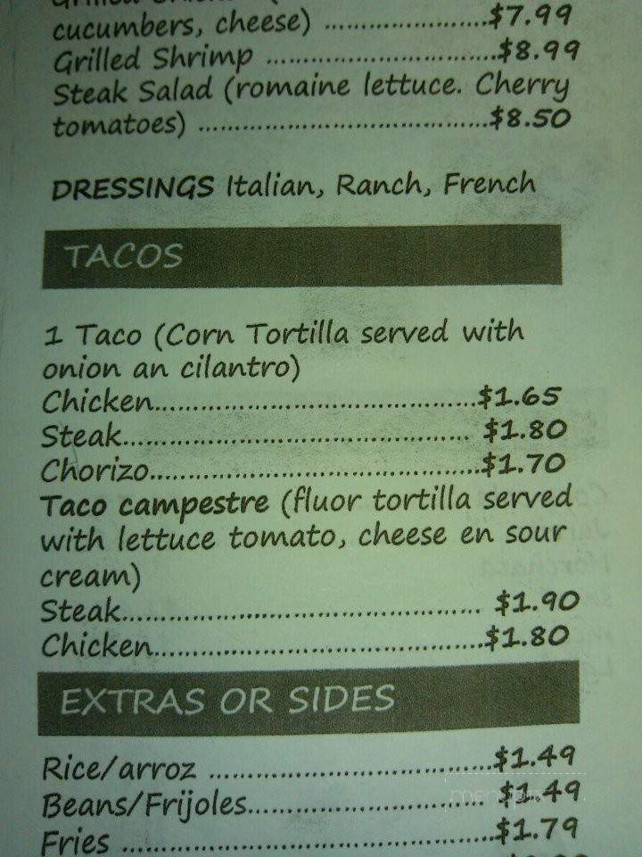Rosie's Kitchen - Bradley, IL menu_pic