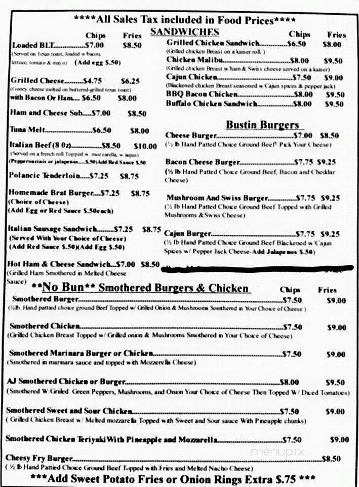 Sandi's Bar & Grill - Ottawa, IL menu_pic