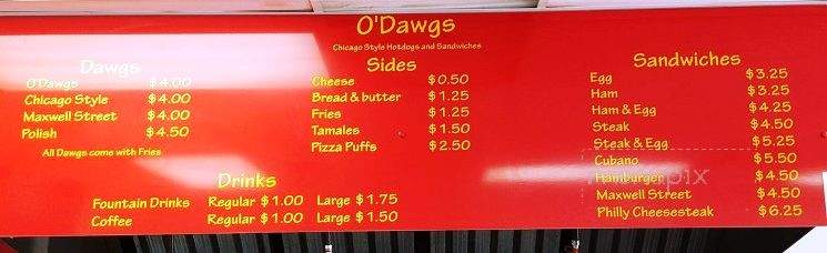 O'dawgs - Sterling, IL menu_pic