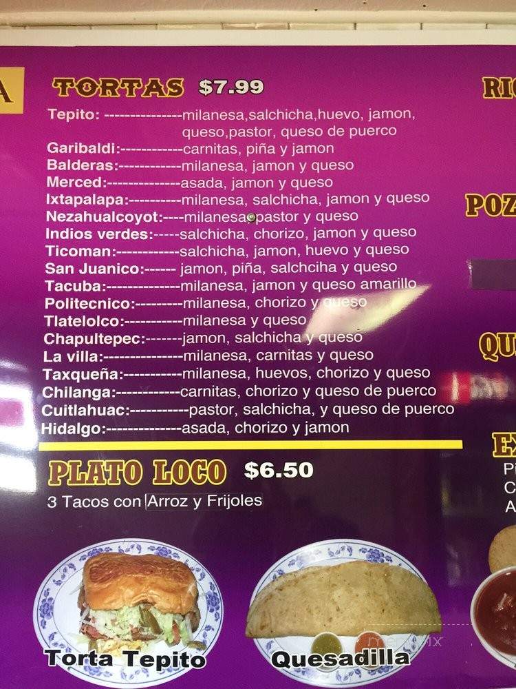 Taqueria Tepito - Fort Worth, TX menu_pic