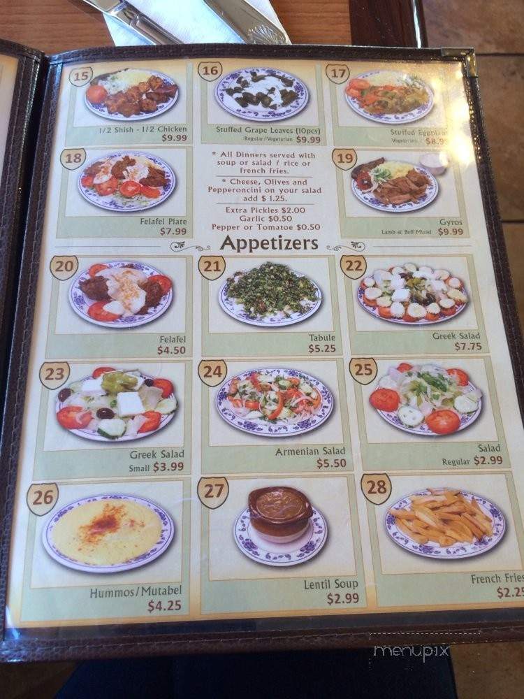 The Greek - Glendale, CA menu_pic