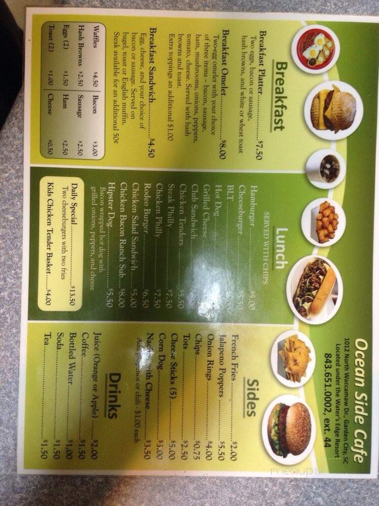 Oceanside Cafe - Murrells Inlet, SC menu_pic