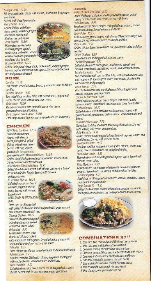 La Hacienda Mexican Restaurant - Elizabethtown, NC menu_pic