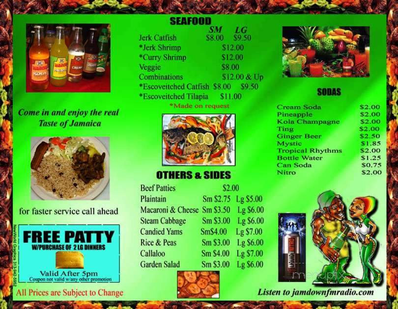 Jamaica Gates Restaurant - Evanston, IL menu_pic