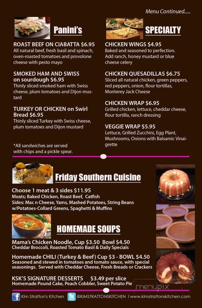 Kim Stratton's Kitchen - Palatine, IL menu_pic