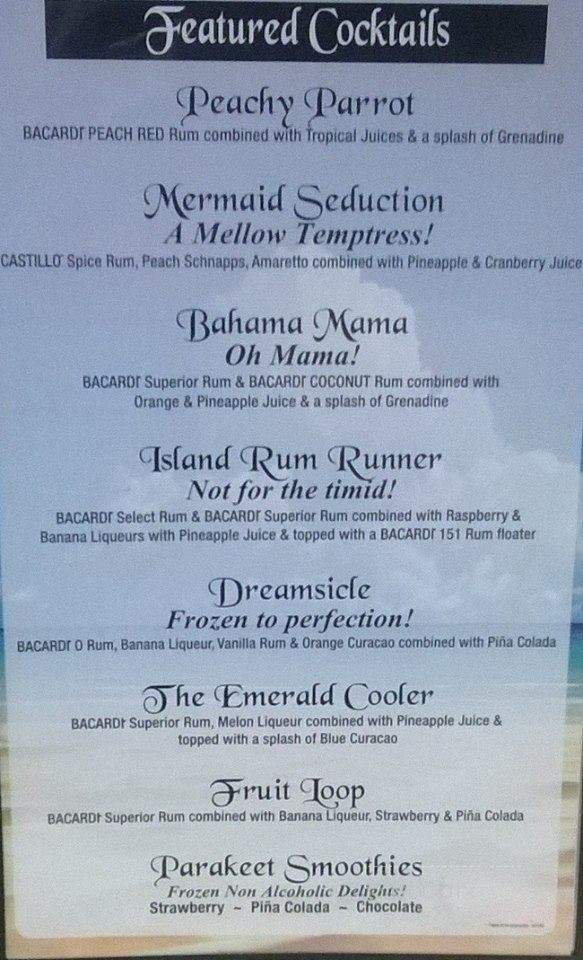 Crab Island Cafe/Manatee Tiki Bar - Fort Walton Beach, FL menu_pic