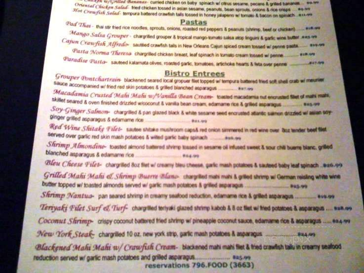 Bistro 449 - Fort Walton Beach, FL menu_pic
