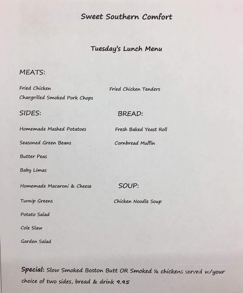 Sweet Southern Comfort - Freeport, FL menu_pic