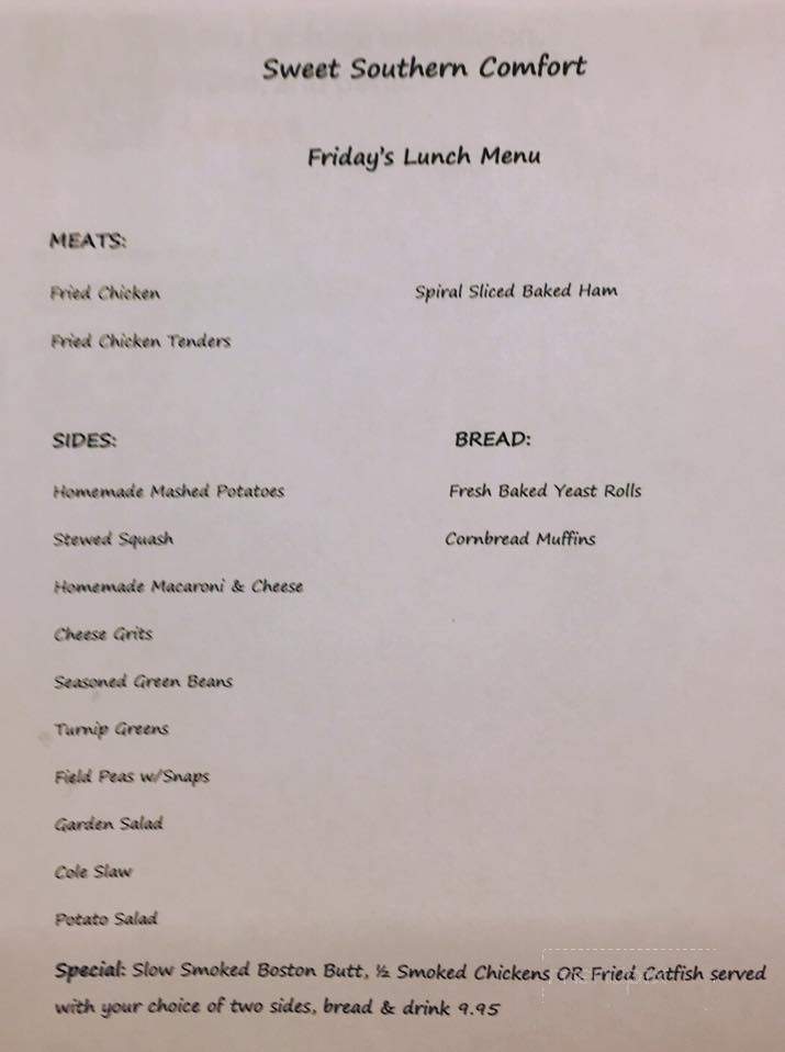 Sweet Southern Comfort - Freeport, FL menu_pic
