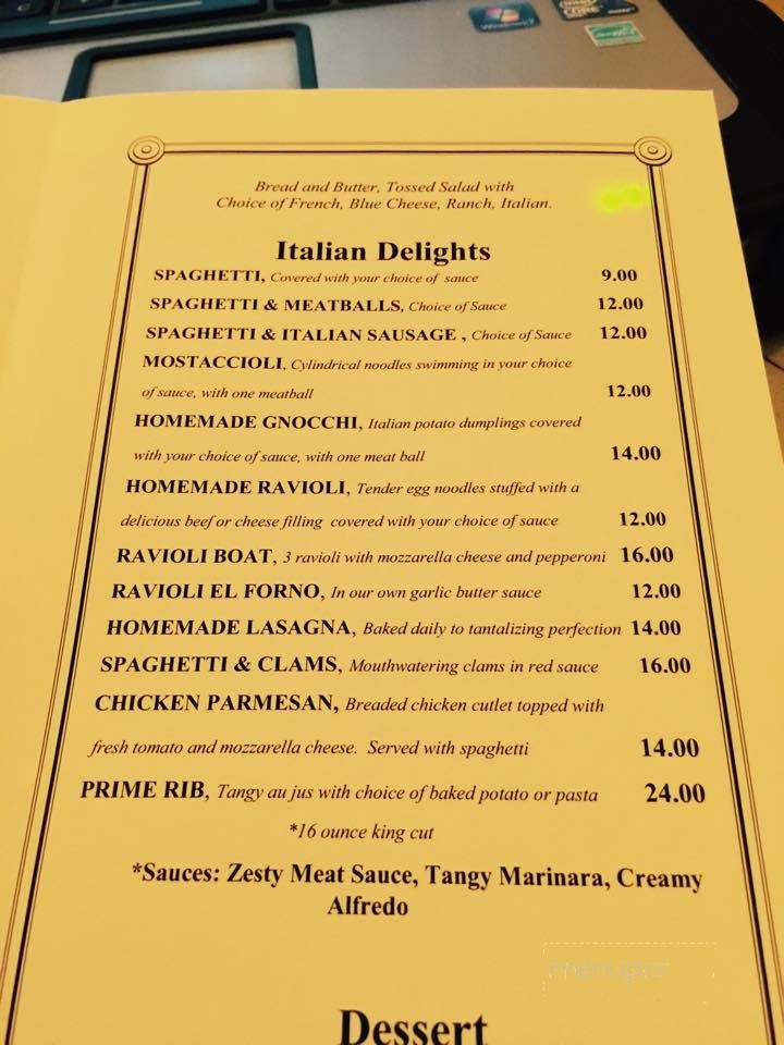 The Spaghetti Station - Kenosha, WI menu_pic