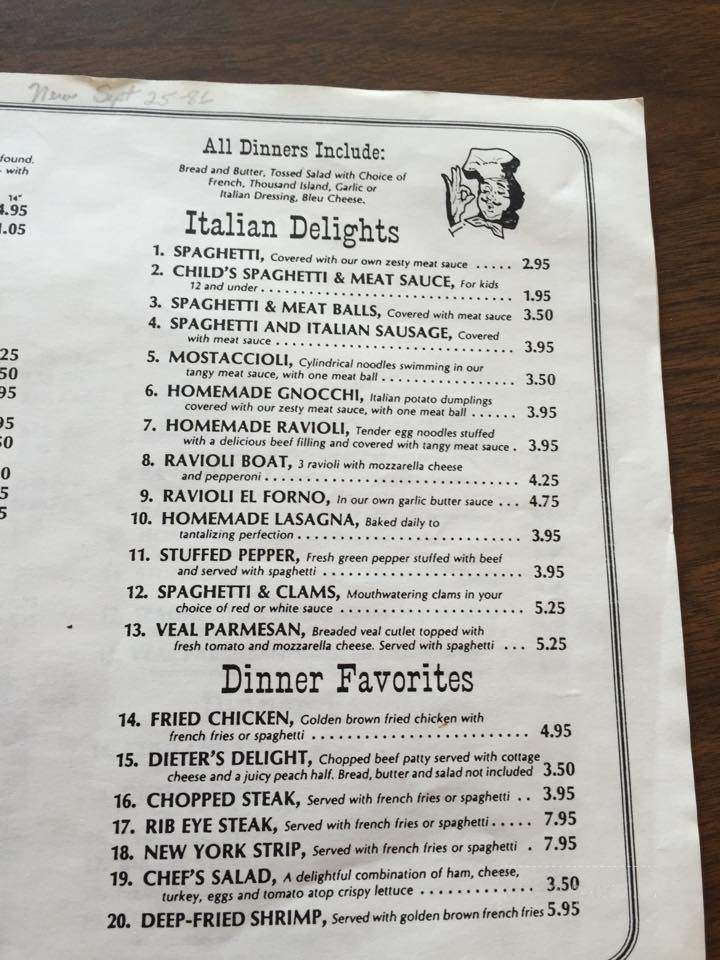 The Spaghetti Station - Kenosha, WI menu_pic