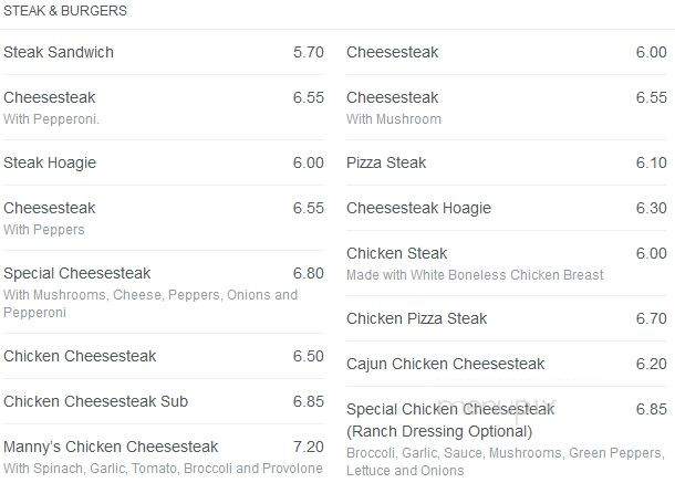 Bella Pizza Cafe - Delran Township, NJ menu_pic