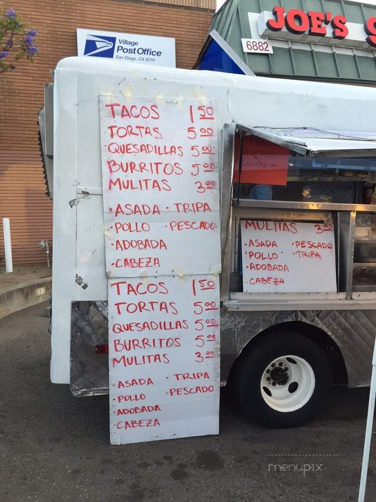 Tacos Time - San Diego, CA menu_pic