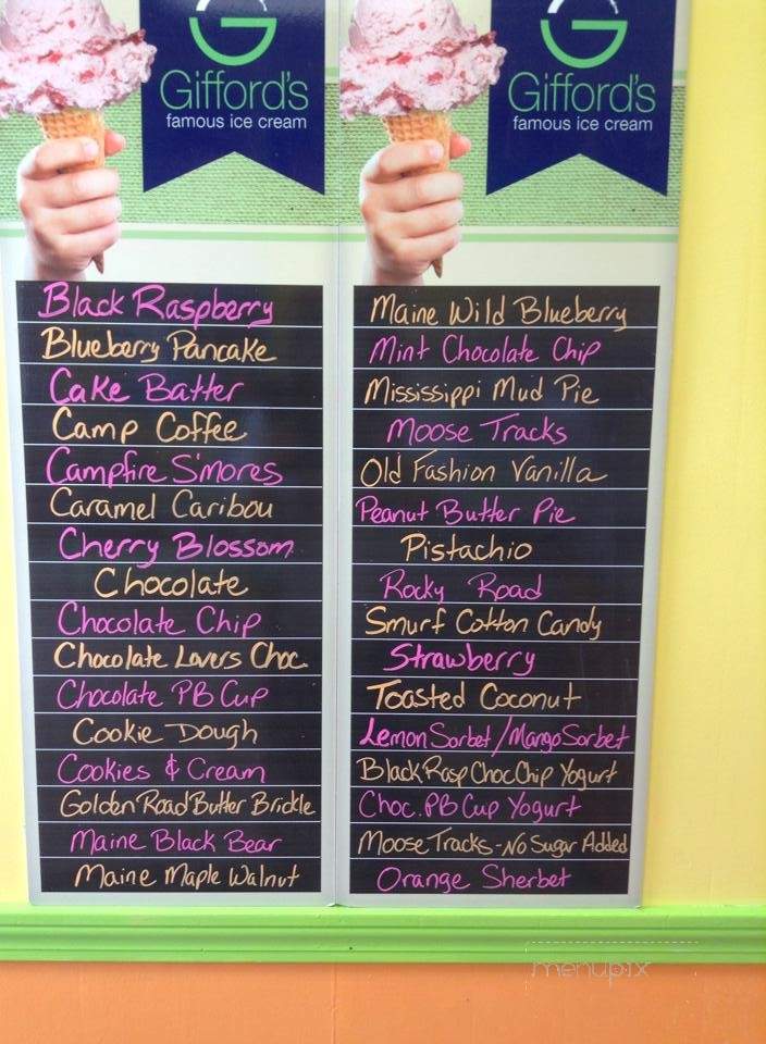 Scooter Bug's Ice Cream Stop - Hebron, CT menu_pic
