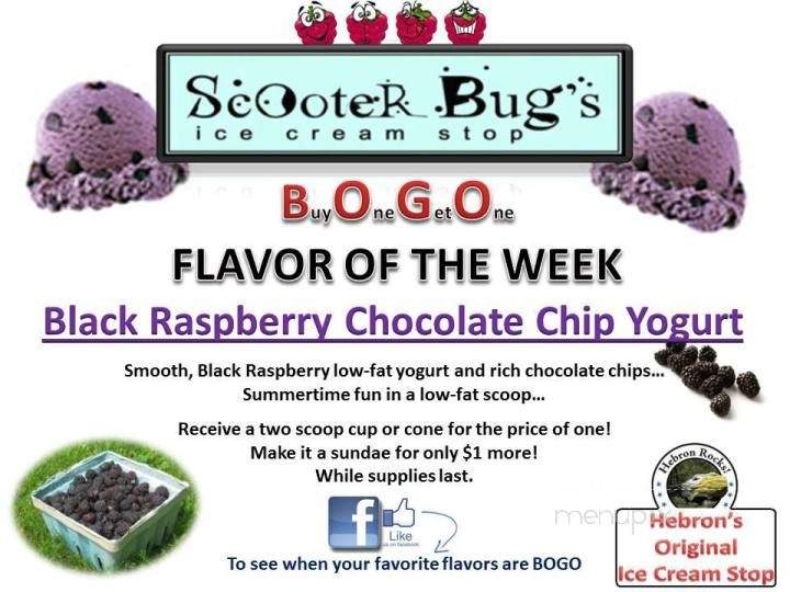Scooter Bug's Ice Cream Stop - Hebron, CT menu_pic