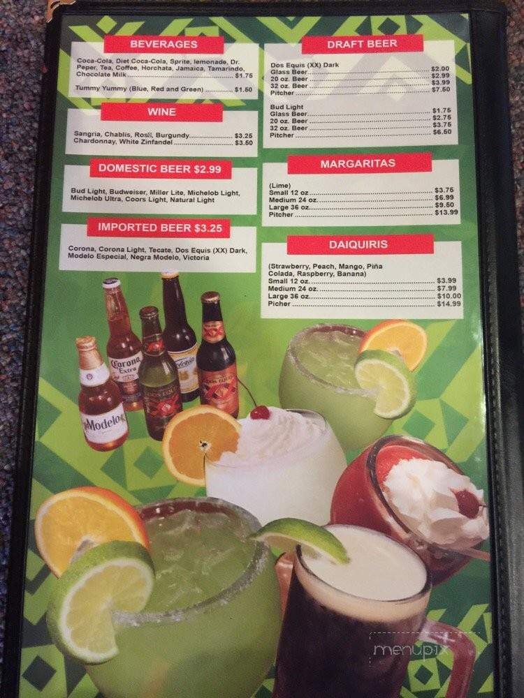 La Palma Mexican restaurant - Anderson, SC menu_pic