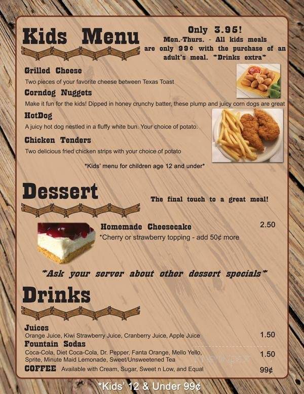 Mountain Top Inn - Rockwood, TN menu_pic