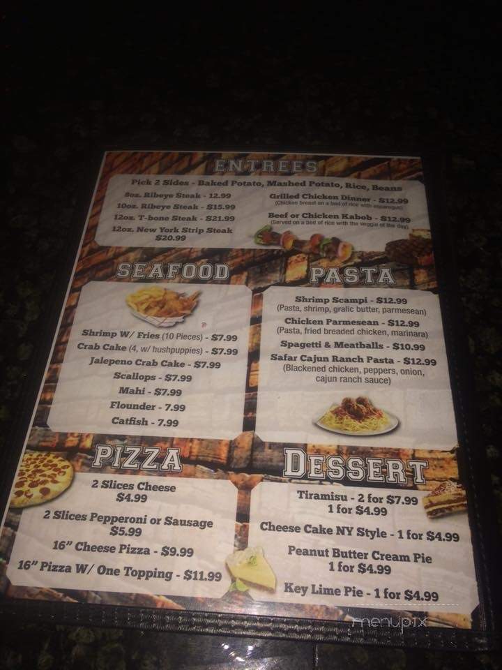Safar Sports Bar, Billiards, Hookah Lounge, and Grill - Jacksonville, FL menu_pic