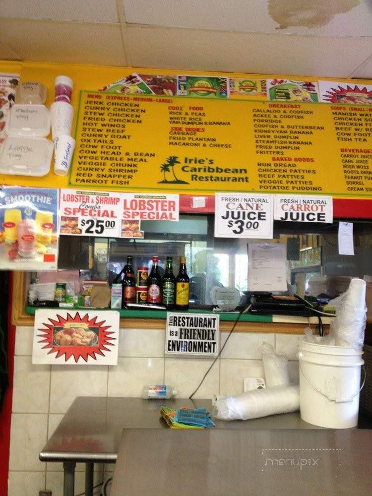 Irie's Caribbean Restaurant - Jacksonville, FL menu_pic