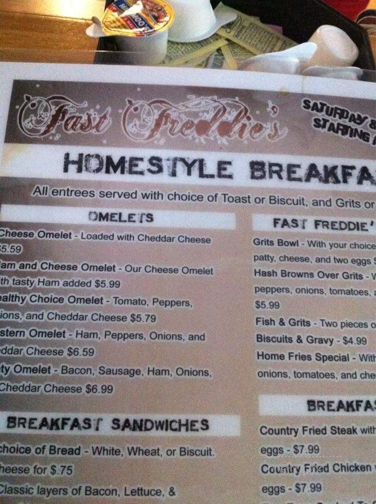 Fast Freddie's Bar N Grill - Jacksonville, FL menu_pic