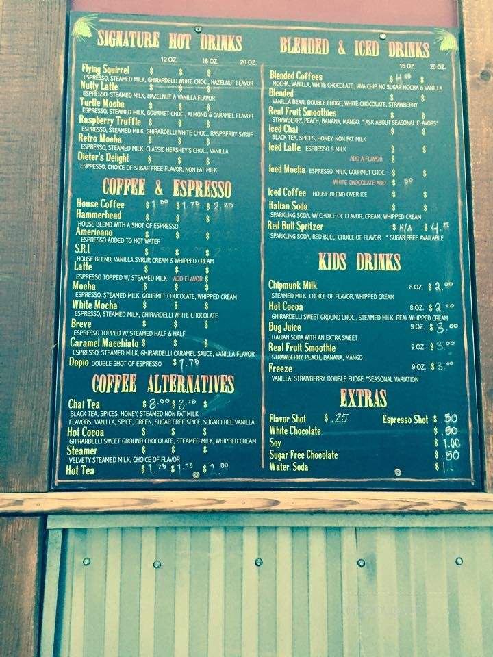 Flying Squirrel Espresso - Juneau, AK menu_pic