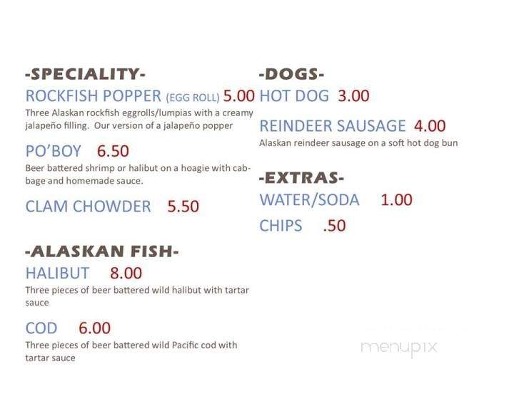 Barnacle Bay Kitchen - Sitka, AK menu_pic