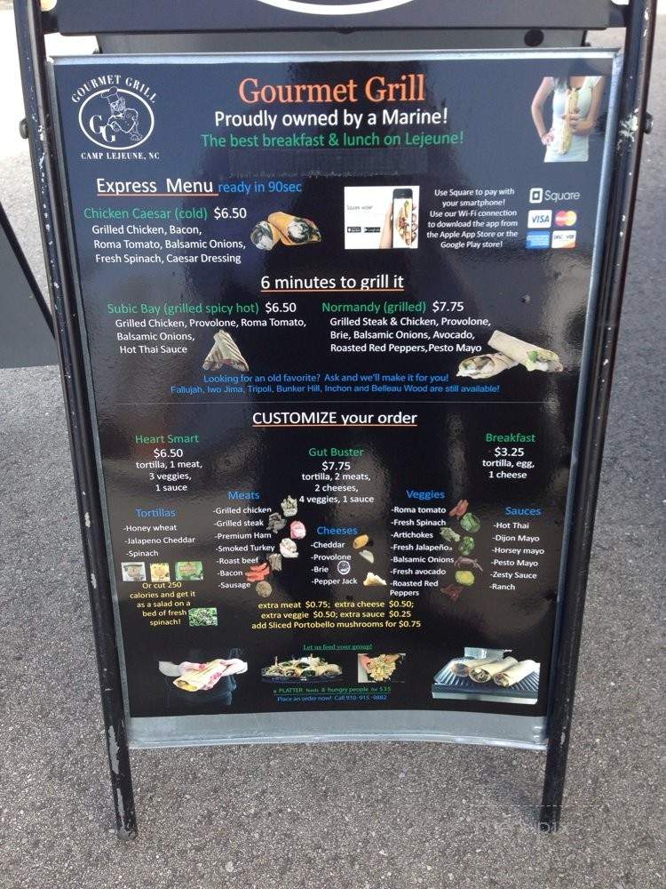 Gourmet Grill - Jacksonville, NC menu_pic