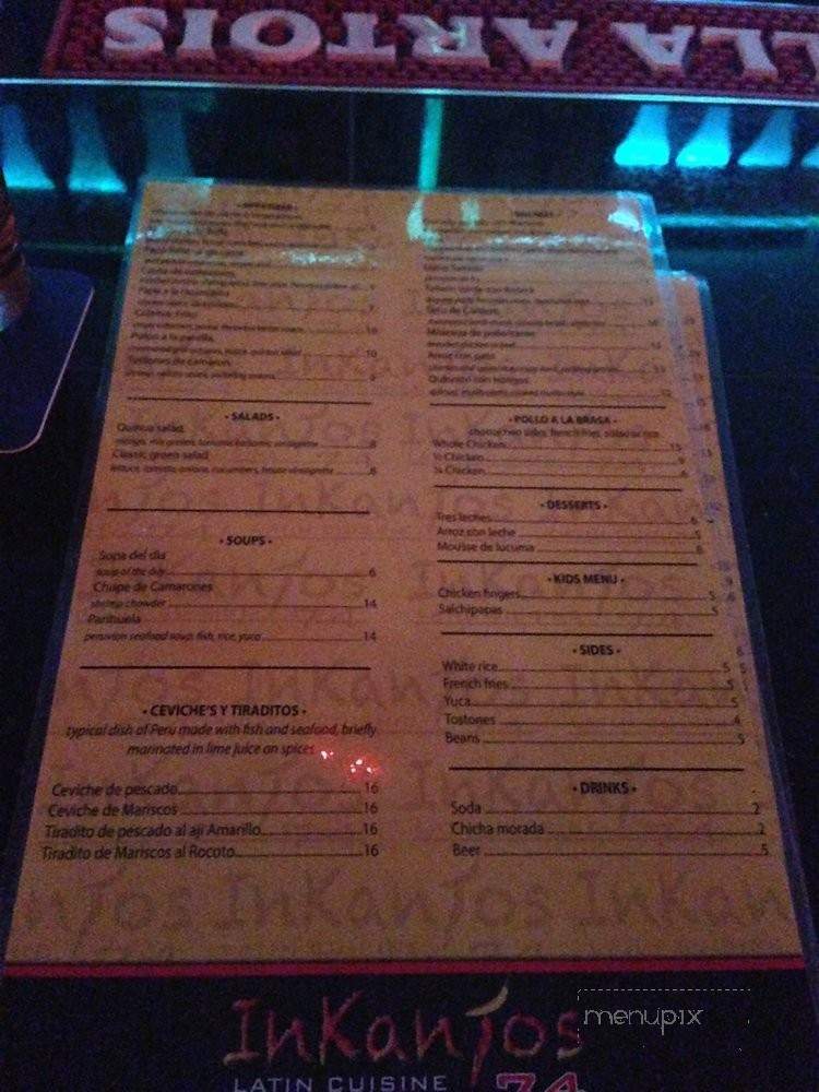 Inkantos - White Plains, NY menu_pic