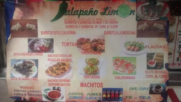 Jalapeno Limon - El Paso, TX menu_pic