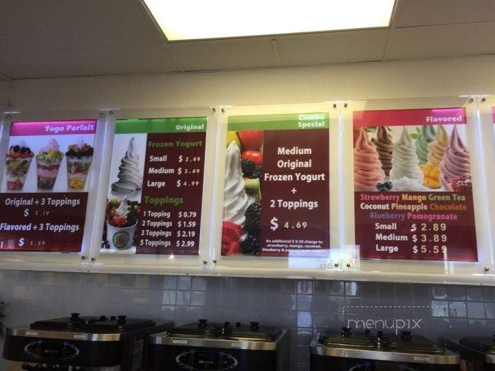 Yogoberry menu deals