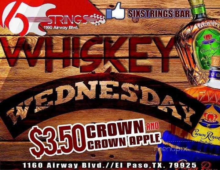 6 Strings Bar - El Paso, TX menu_pic