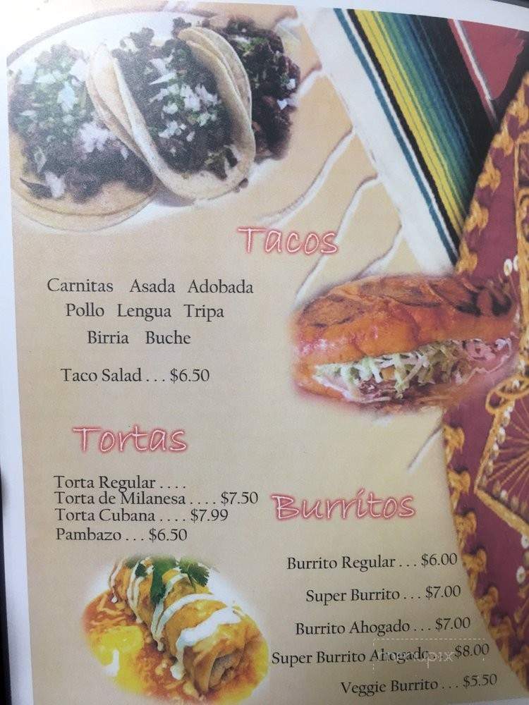 El Mirador - Sacramento, CA menu_pic
