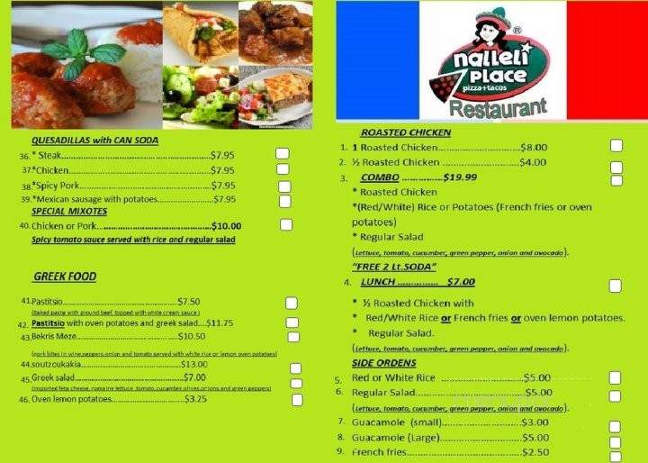 Nalleli Place - Woodstock, NY menu_pic
