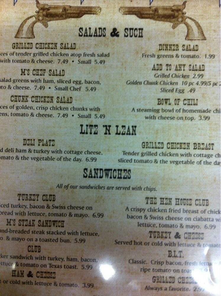 M's Main Street Cafe - Agra, OK menu_pic
