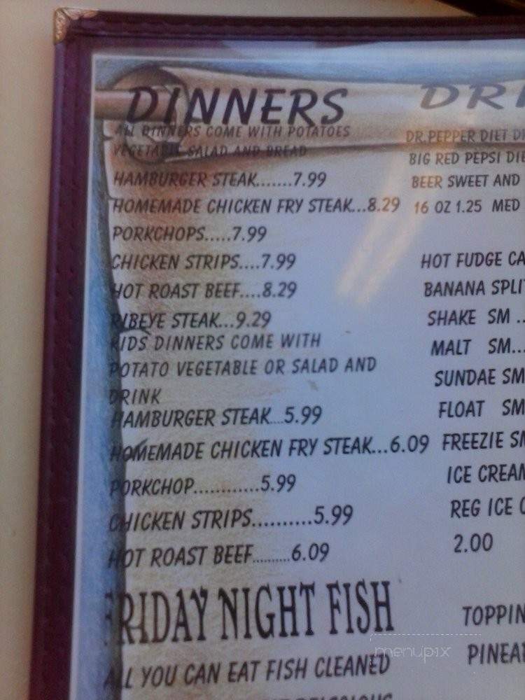 Halftime Cafe - Panama, OK menu_pic
