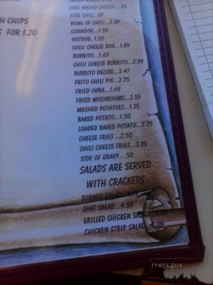 Halftime Cafe - Panama, OK menu_pic