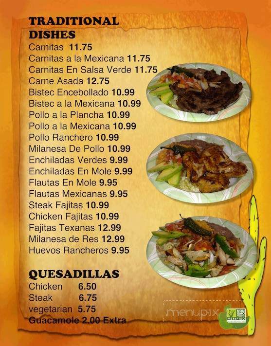 El Rinconcito - Cary, NC menu_pic