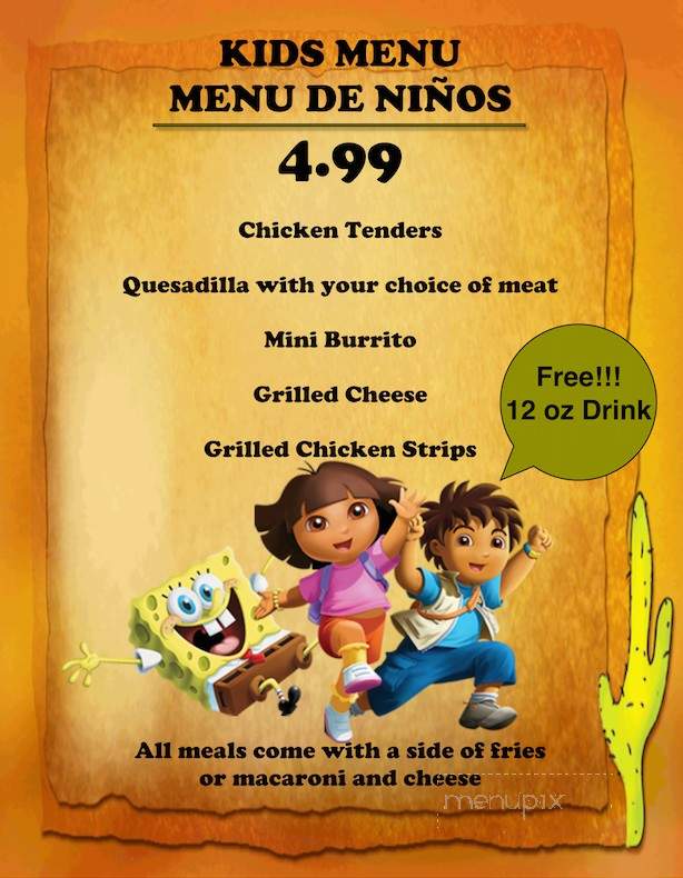 El Rinconcito - Cary, NC menu_pic