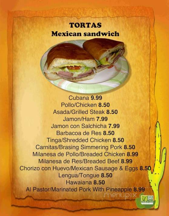 El Rinconcito - Cary, NC menu_pic