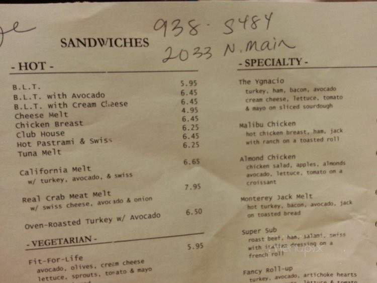 Ygnacio Cafe - Walnut Creek, CA menu_pic