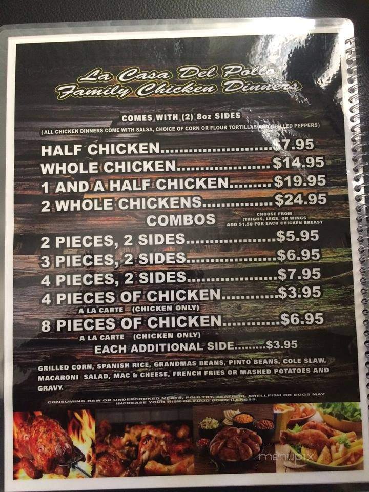 La Casa Del Pollo - Bullhead City, AZ menu_pic