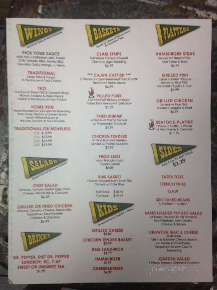 Mud Bums - McMinnville, TN menu_pic