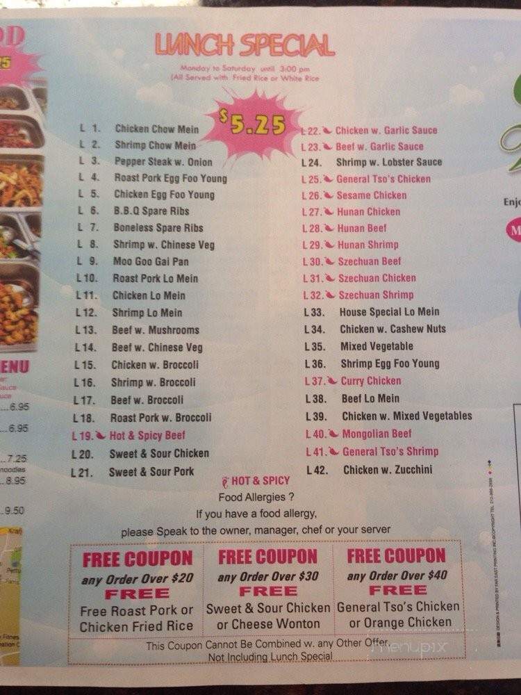 China Wok Express - Clarksville, TN menu_pic