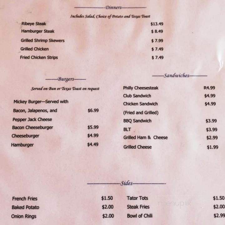 Gina's Place - Manchester, TN menu_pic