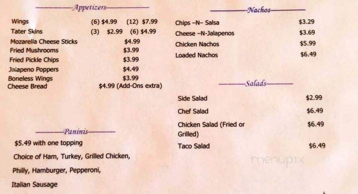 Gina's Place - Manchester, TN menu_pic