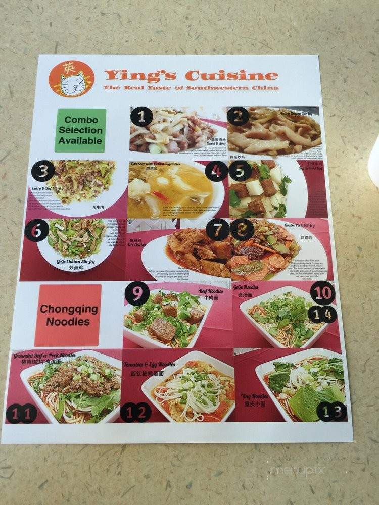 Ying's Cuisine - Lake Forest, CA menu_pic